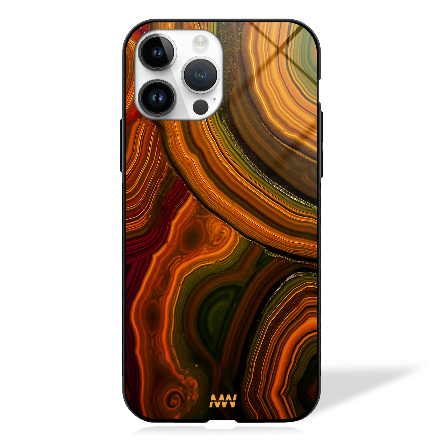 Terra Swirl Marble Design Glass Case