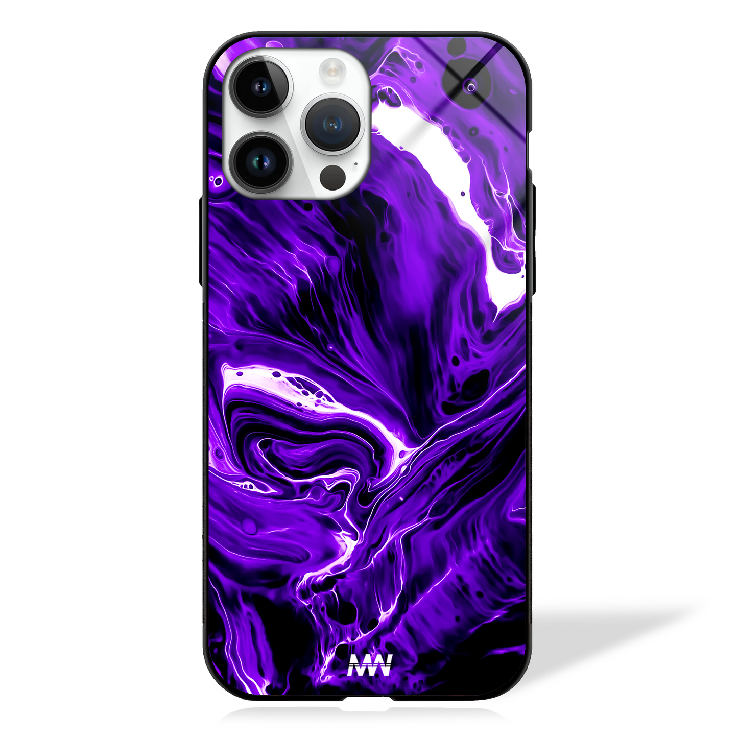 Violet Vein Marble Design Glass Case