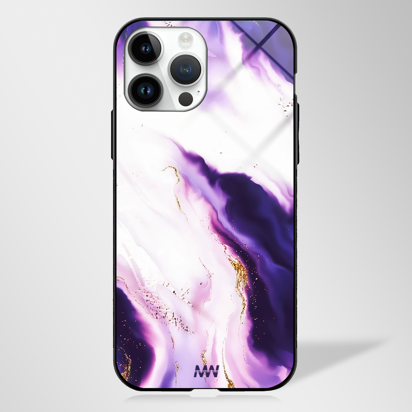 Lavender Luxe Marble Design Glass Case