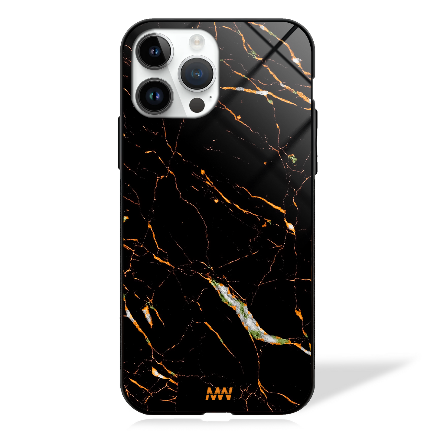 Golden Vein Marble Glass Case