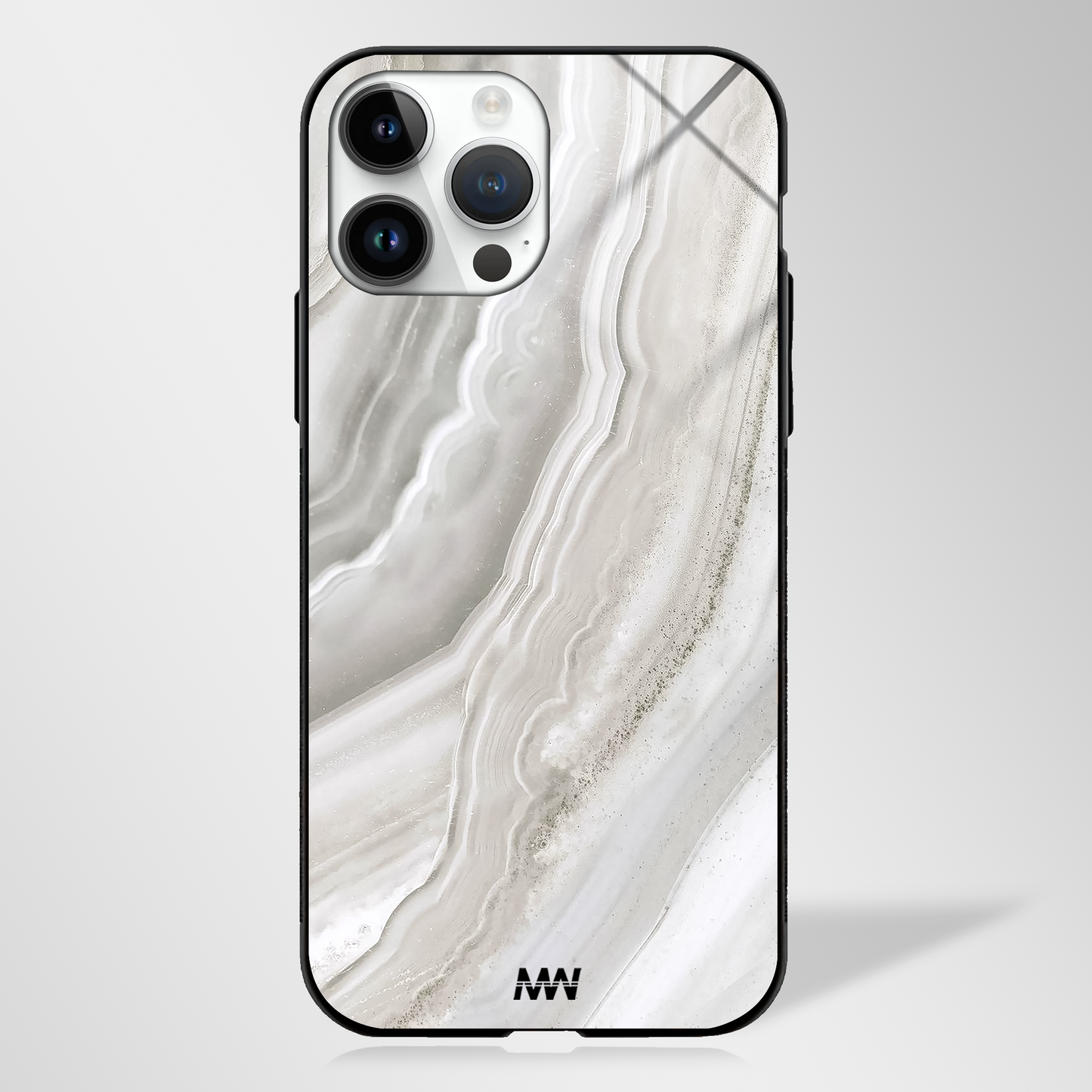 Clouded Quartz Marble Glass Case