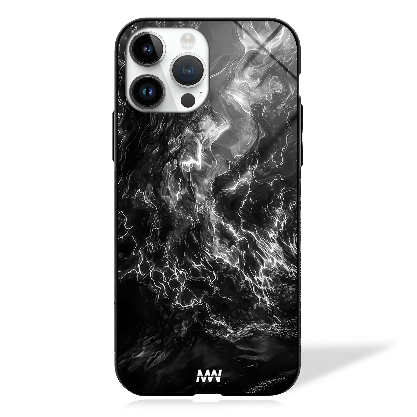 Electric Elegance Marble Design Glass Case