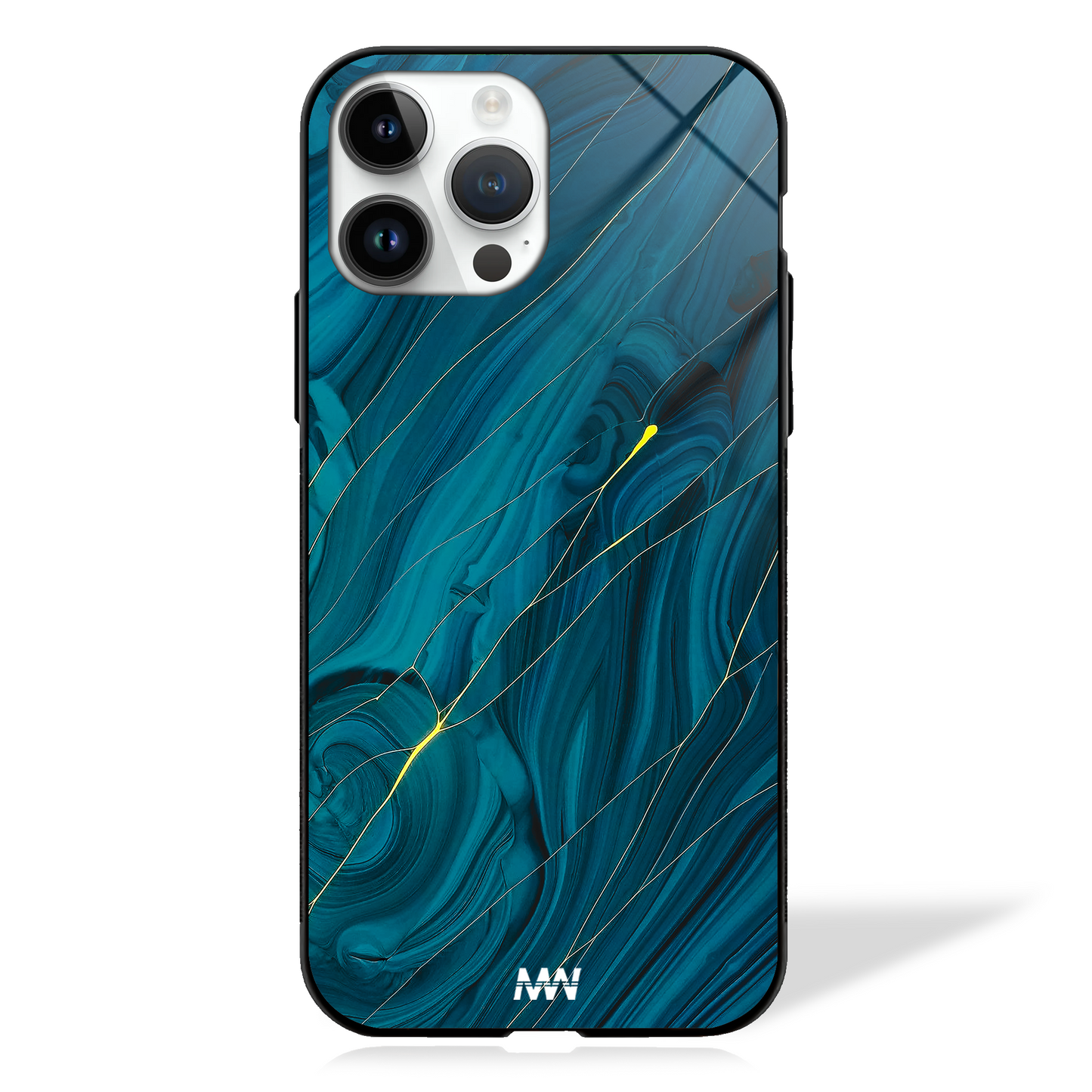 Blue Elixir Marble Design Glass Case