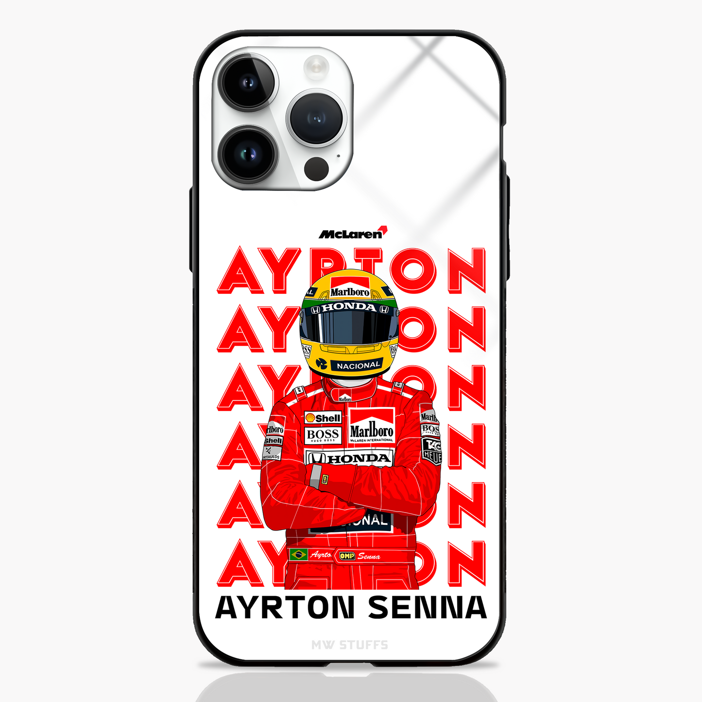 Senna Era Brazilian Thunder Glass Case