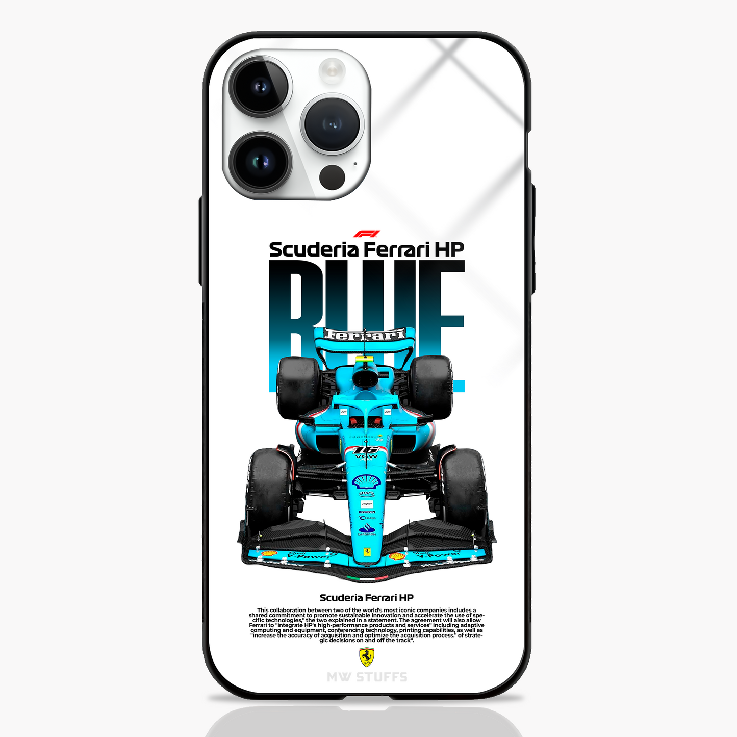 MV Blue Machine Glass Case