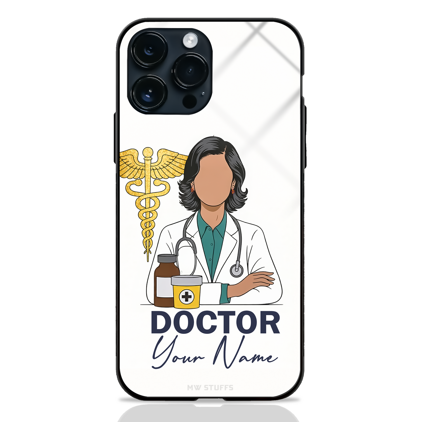 Personalized Doctor Theme Glass Case (MALE/FEMALE)