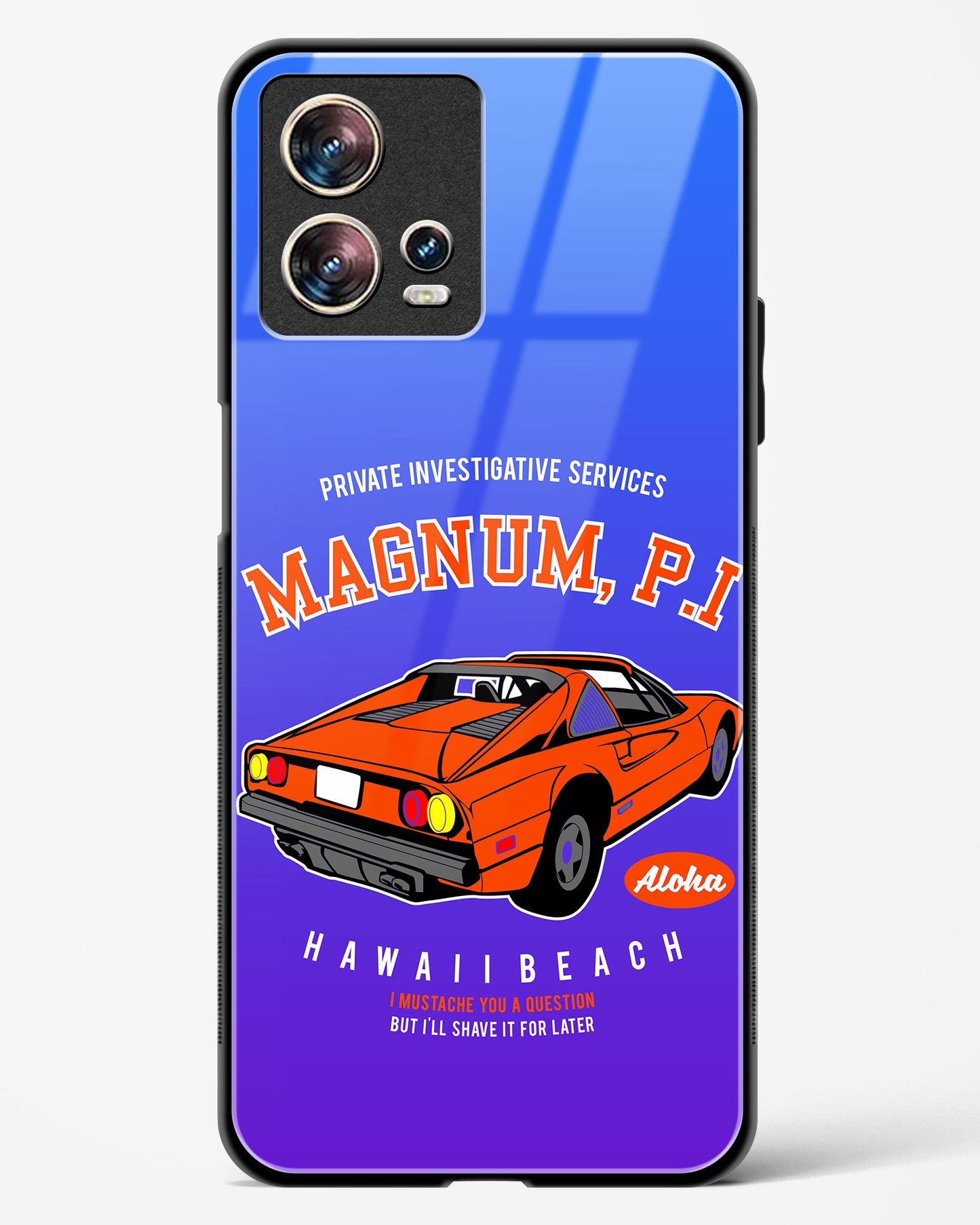 Magnum PI Aloha Glass Phone Case-Motorola Edge 30 Fusion