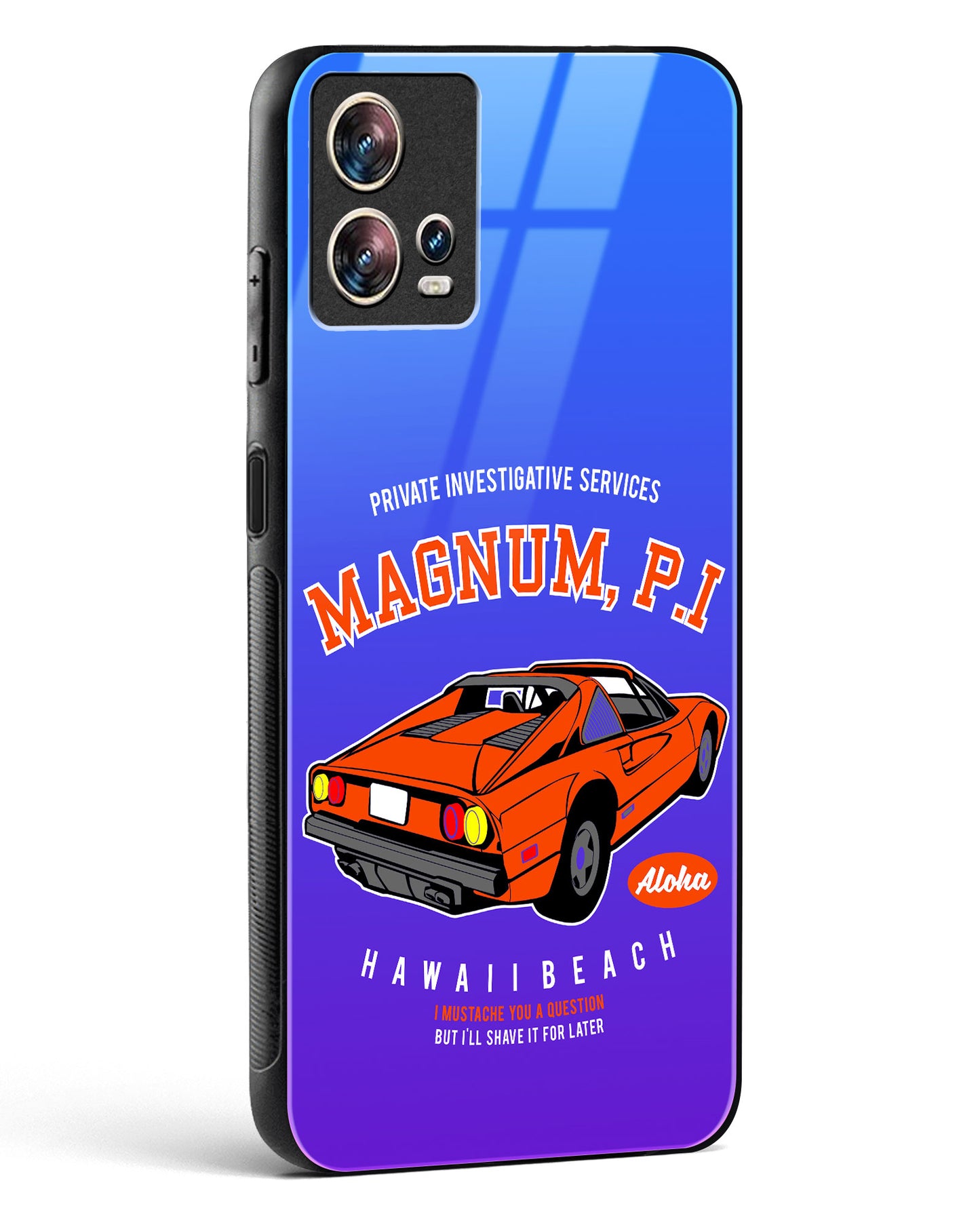 Magnum PI Aloha Glass Phone Case-Motorola Edge 30 Fusion