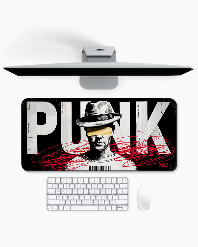 Masked Rebellion Punked in Yellow & Crimson Deskmat