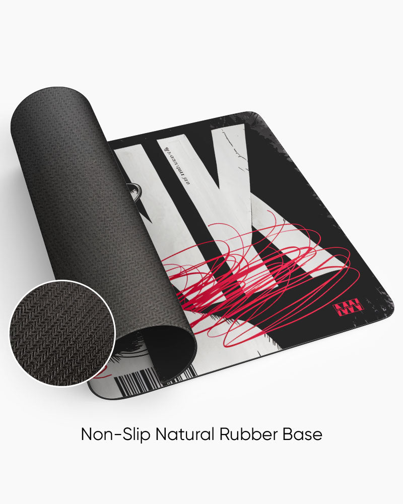 Masked Rebellion Punked in Yellow & Crimson Deskmat