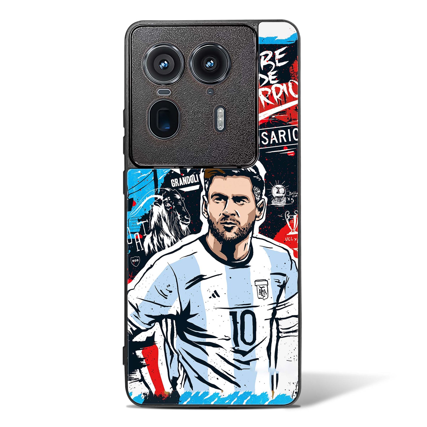 Messi Inspired Art Glass Phone Case-Motorola Edge 50 Ultra
