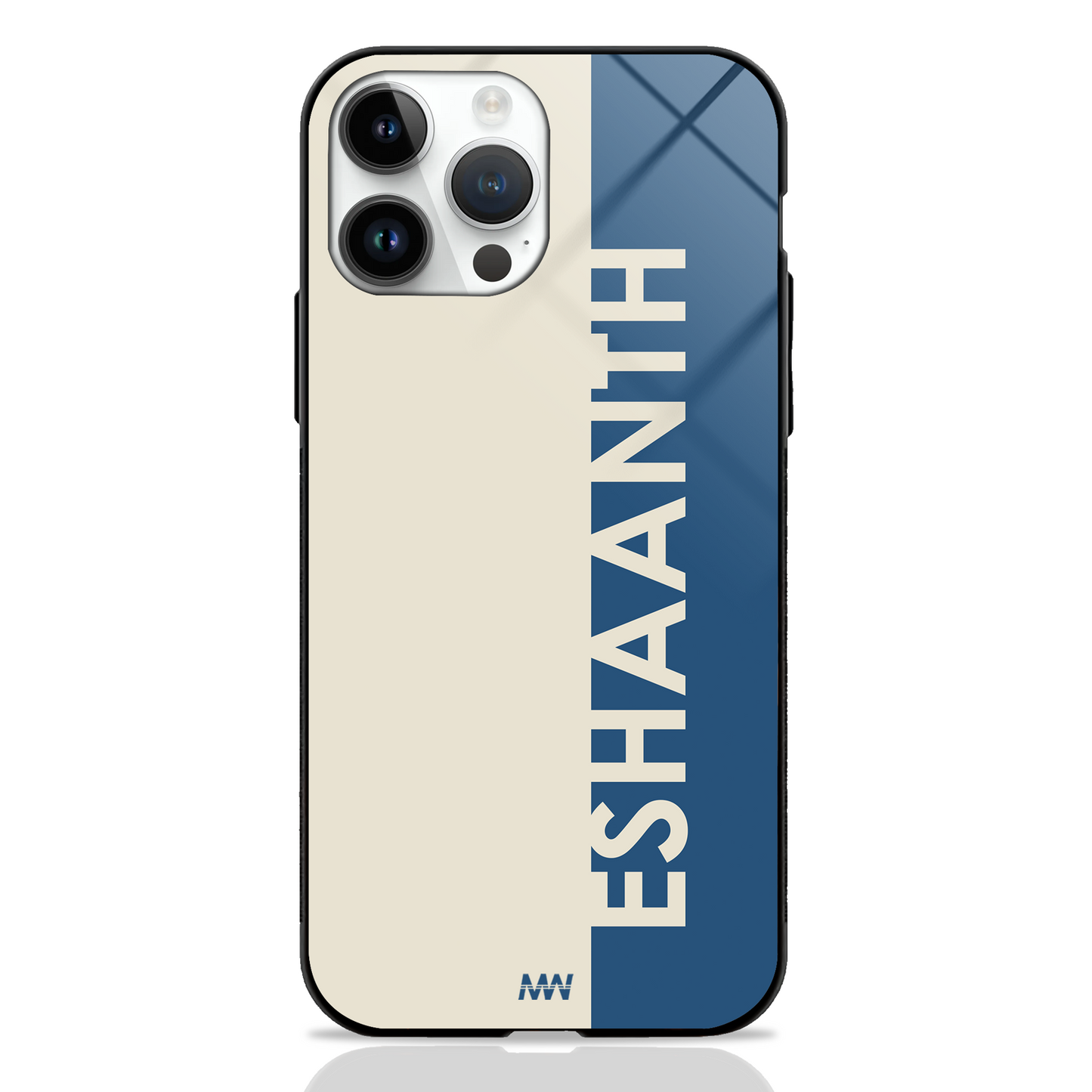 Metro Sleek Custom Name GLASS CASE - - MW Stuffs -