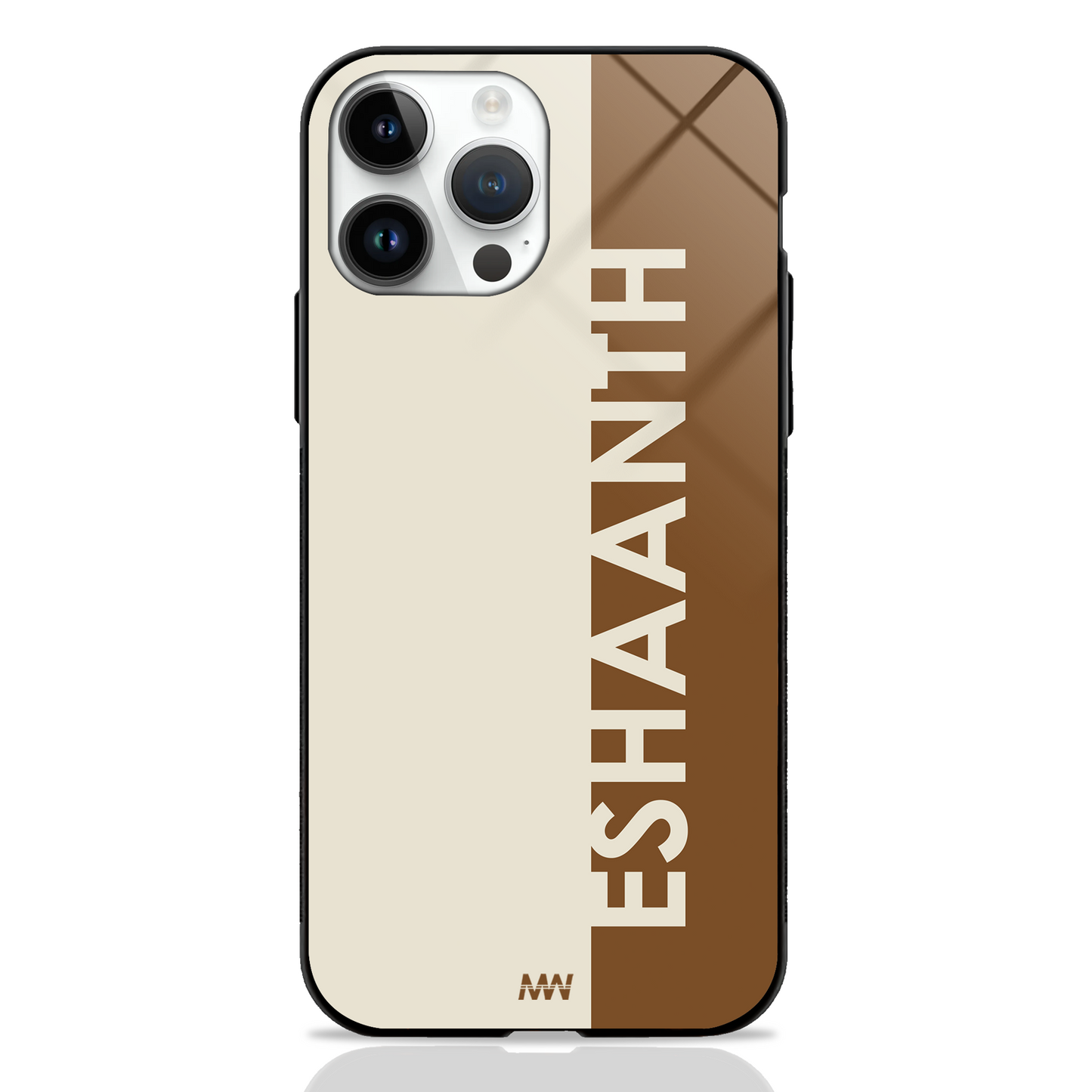 Metro Sleek Custom Name GLASS CASE - - MW Stuffs -