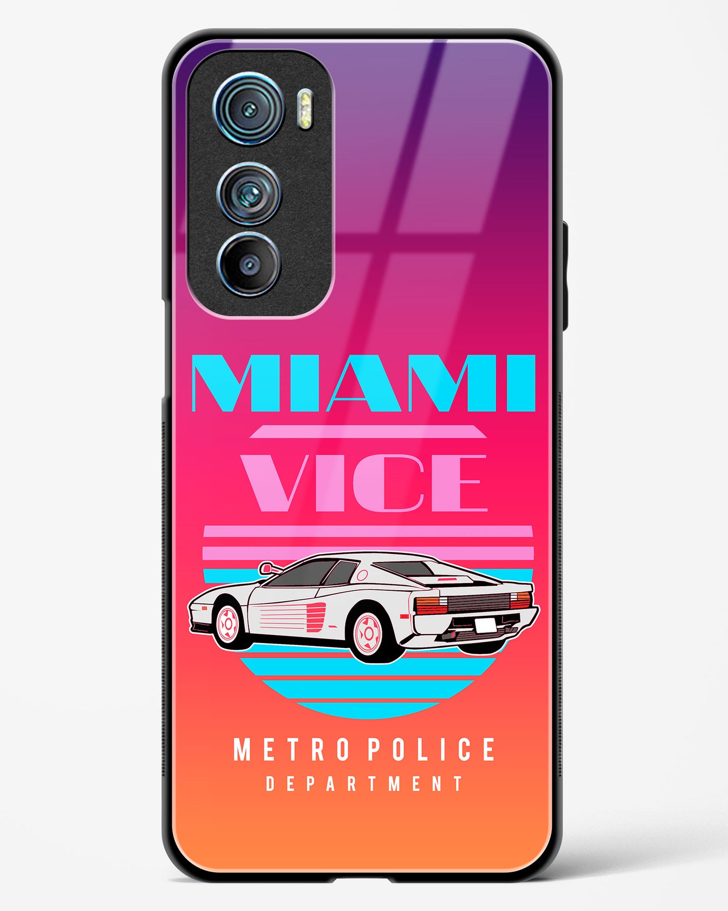 Miami Vice Retro Glass Phone Case-Motorola Edge 30