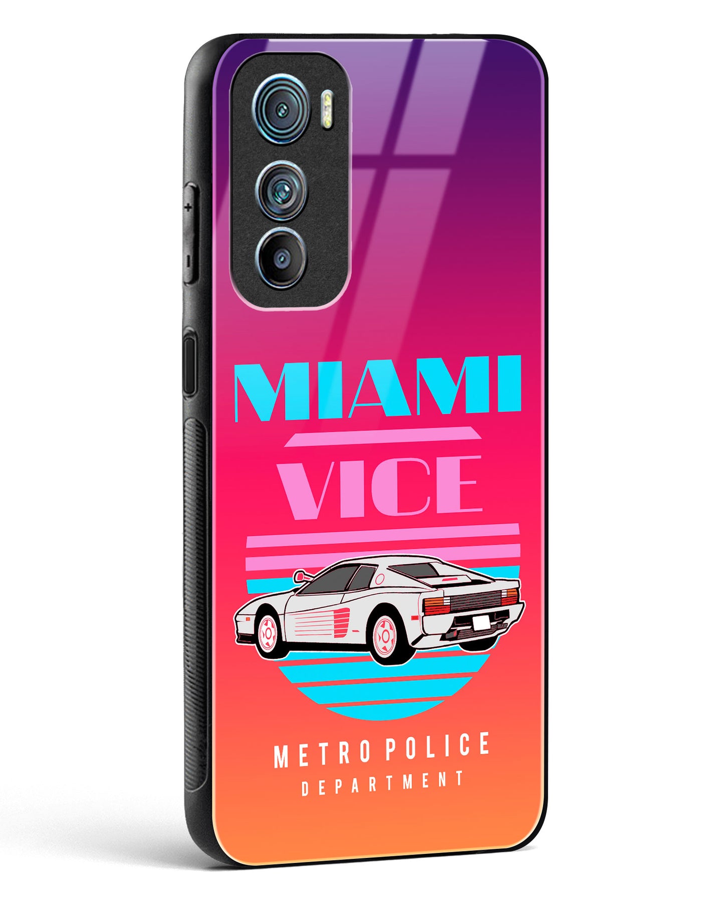Miami Vice Retro Glass Phone Case-Motorola Edge 30