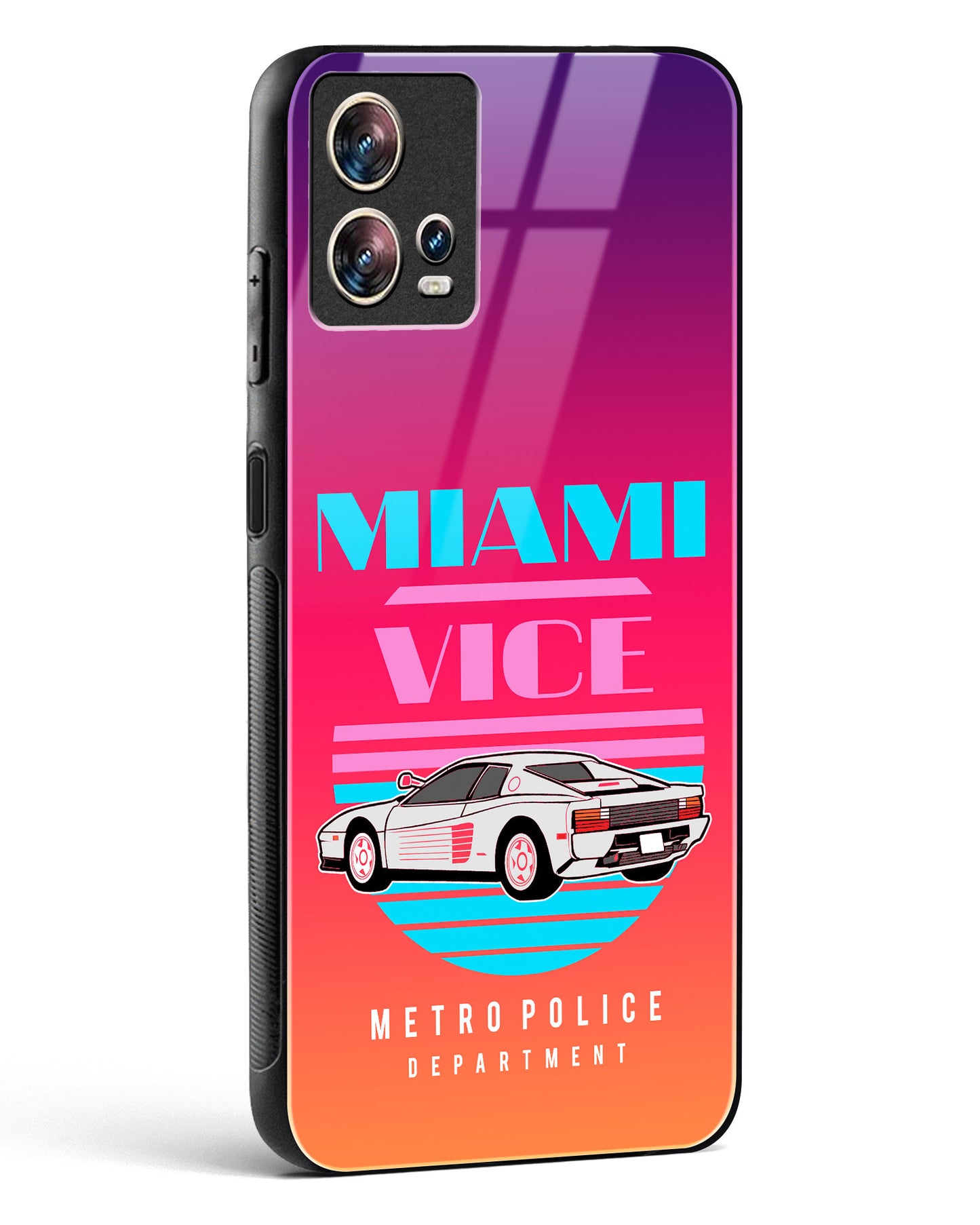 Miami Vice Retro Glass Phone Case-Motorola Edge 30 Fusion