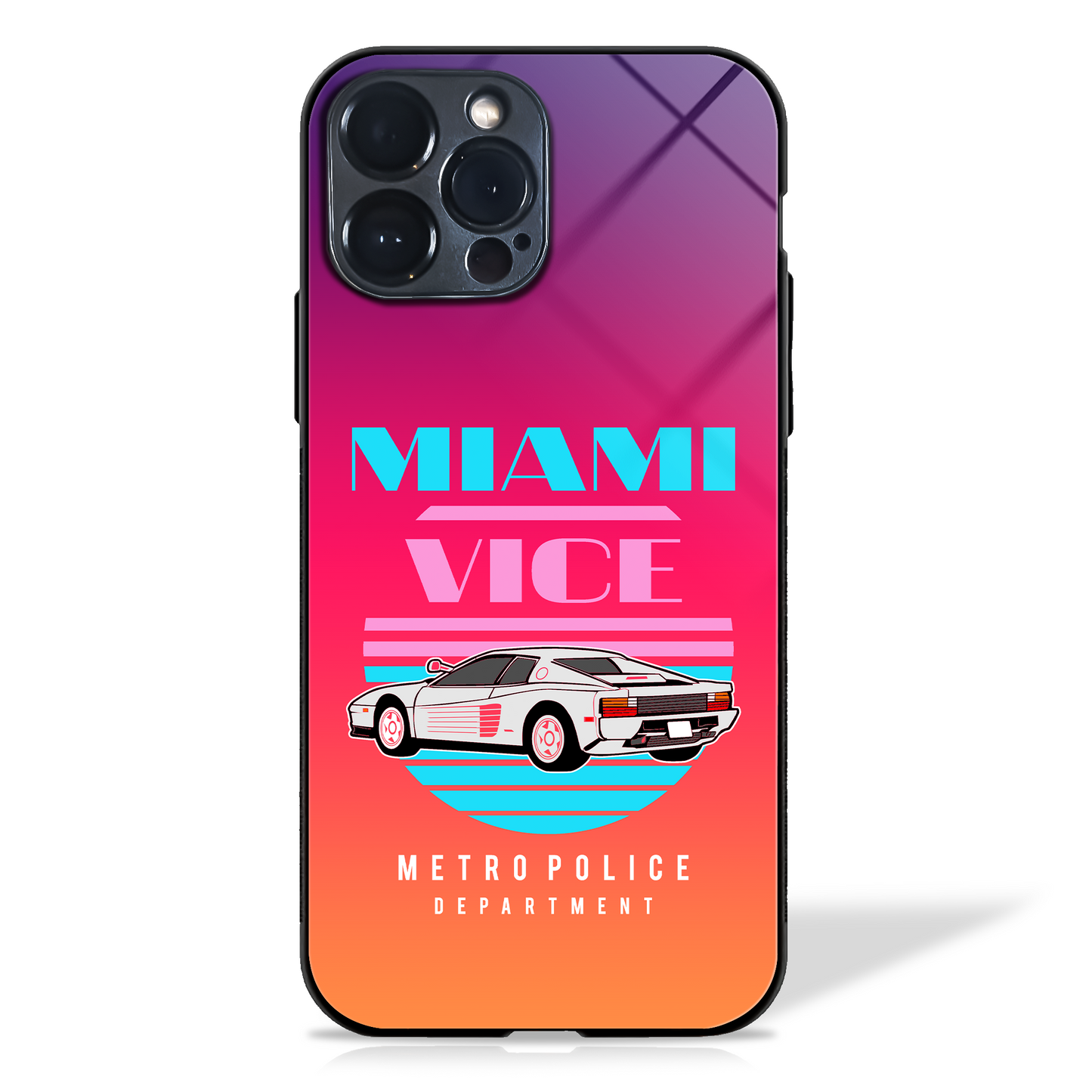 Miami Vice Retro Automotive Glass Case
