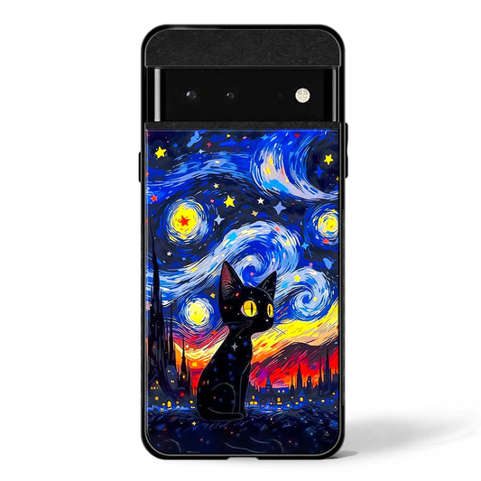 Midnight Meow Google Pixel Glass Phone Case