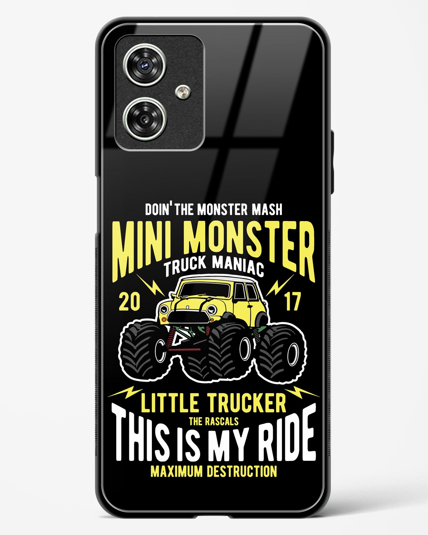 Mini Monster Truck Glass Phone Case-Moto G54 5G