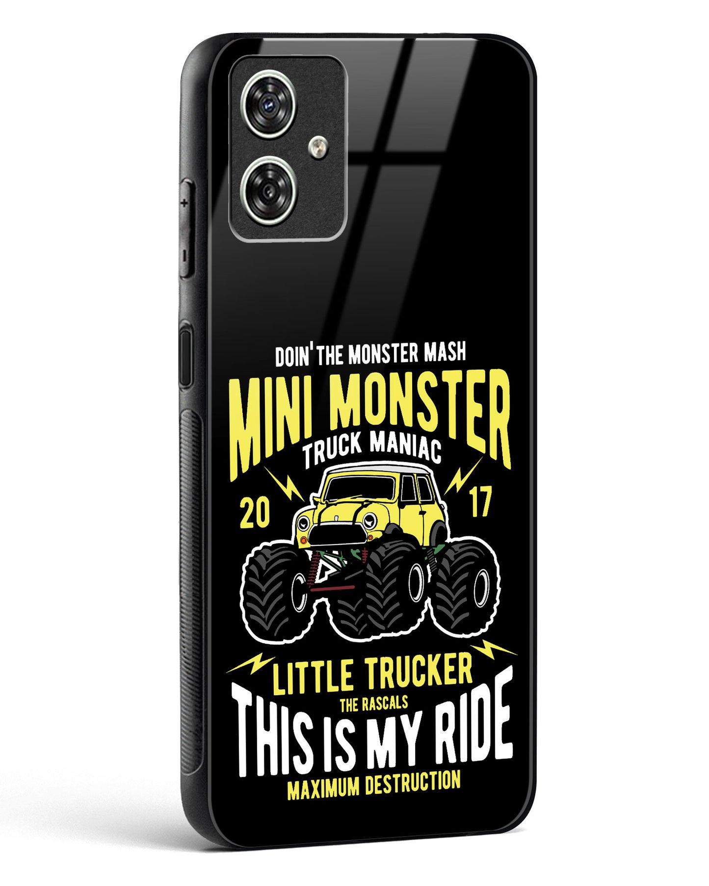 Mini Monster Truck Glass Phone Case-Moto G54 5G