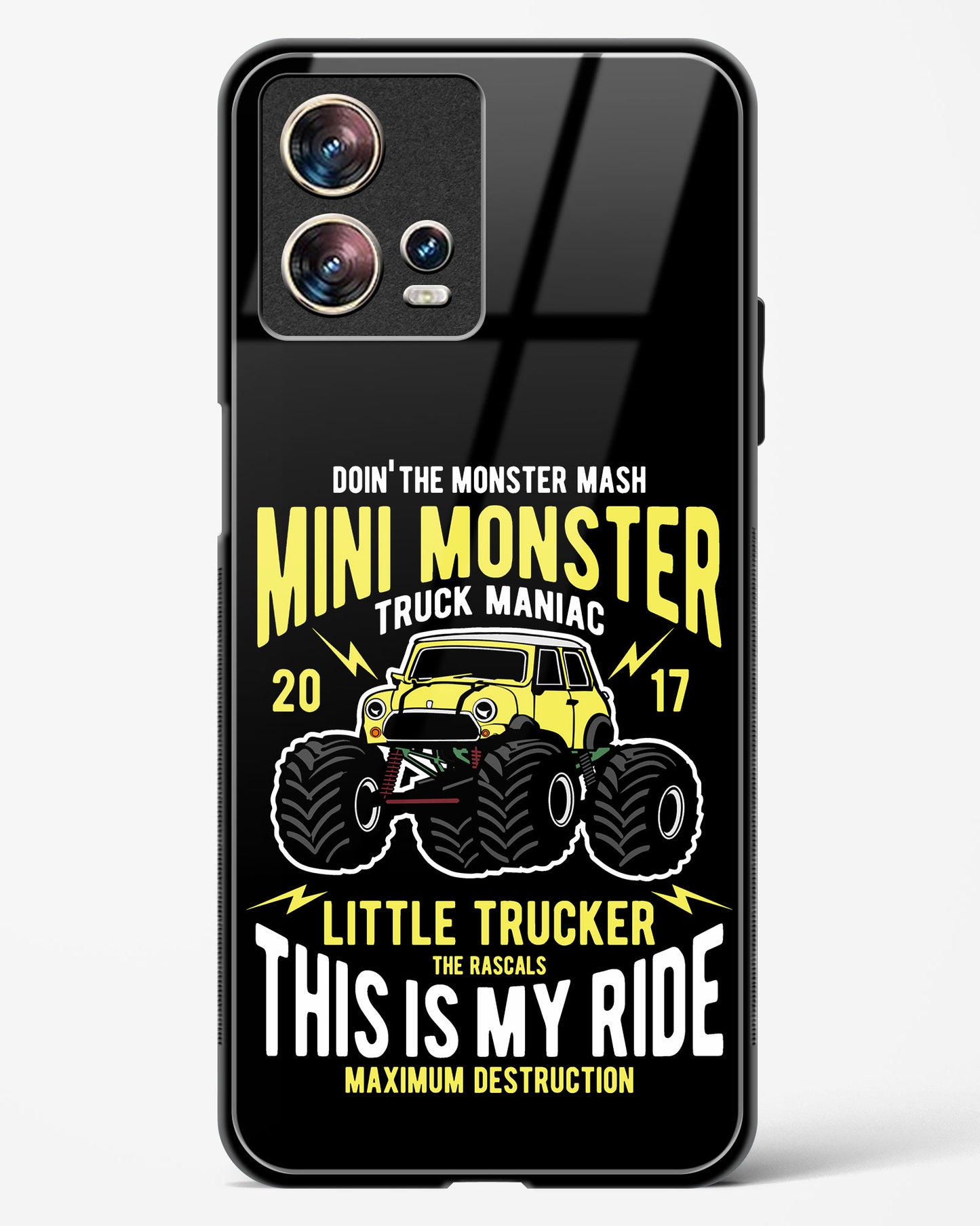 Mini Monster Truck Glass Phone Case-Motorola Edge 30 Fusion