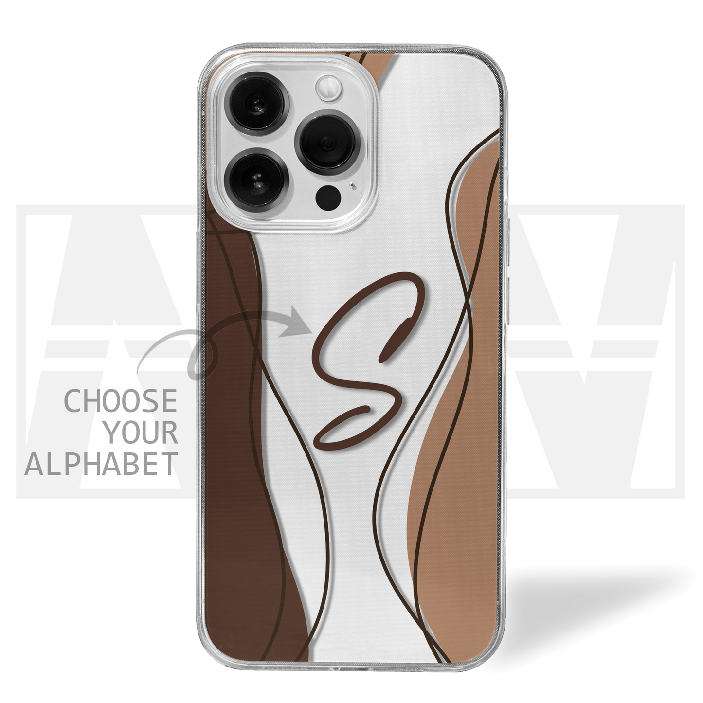 Personalized Letter Clear Silicone Case