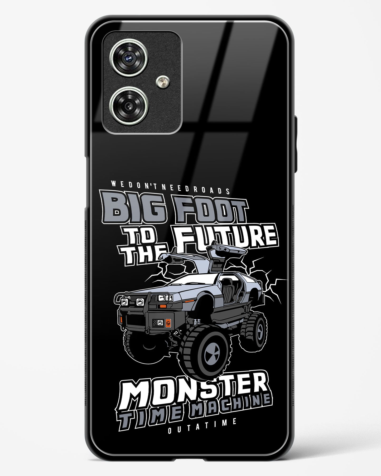 Monster Time Machine Glass Phone Case-Moto G54 5G