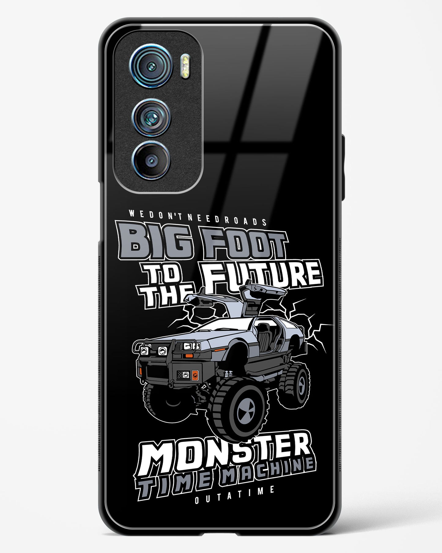 Monster Time Machine Glass Phone Case-Motorola Edge 30