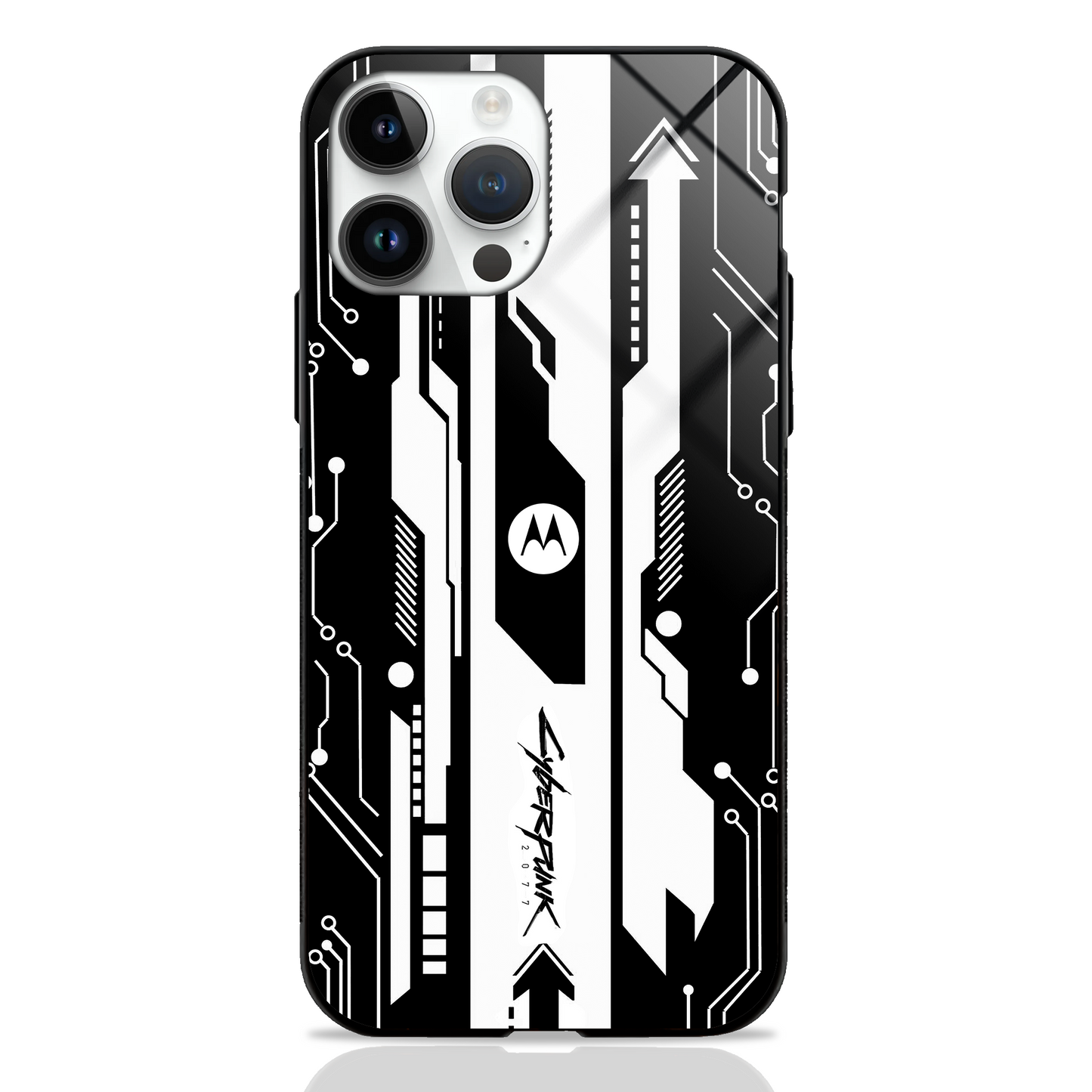 Gaming Abstract Theme GLASS CASES (Yellow, Black, Red & White)