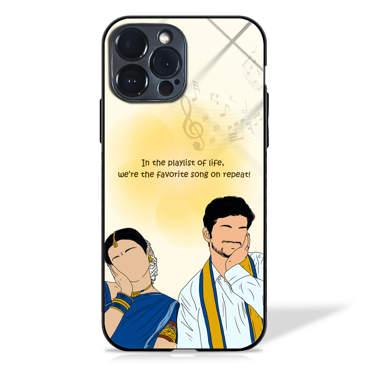Movie Inspired Illustration Love Quote Glass Case