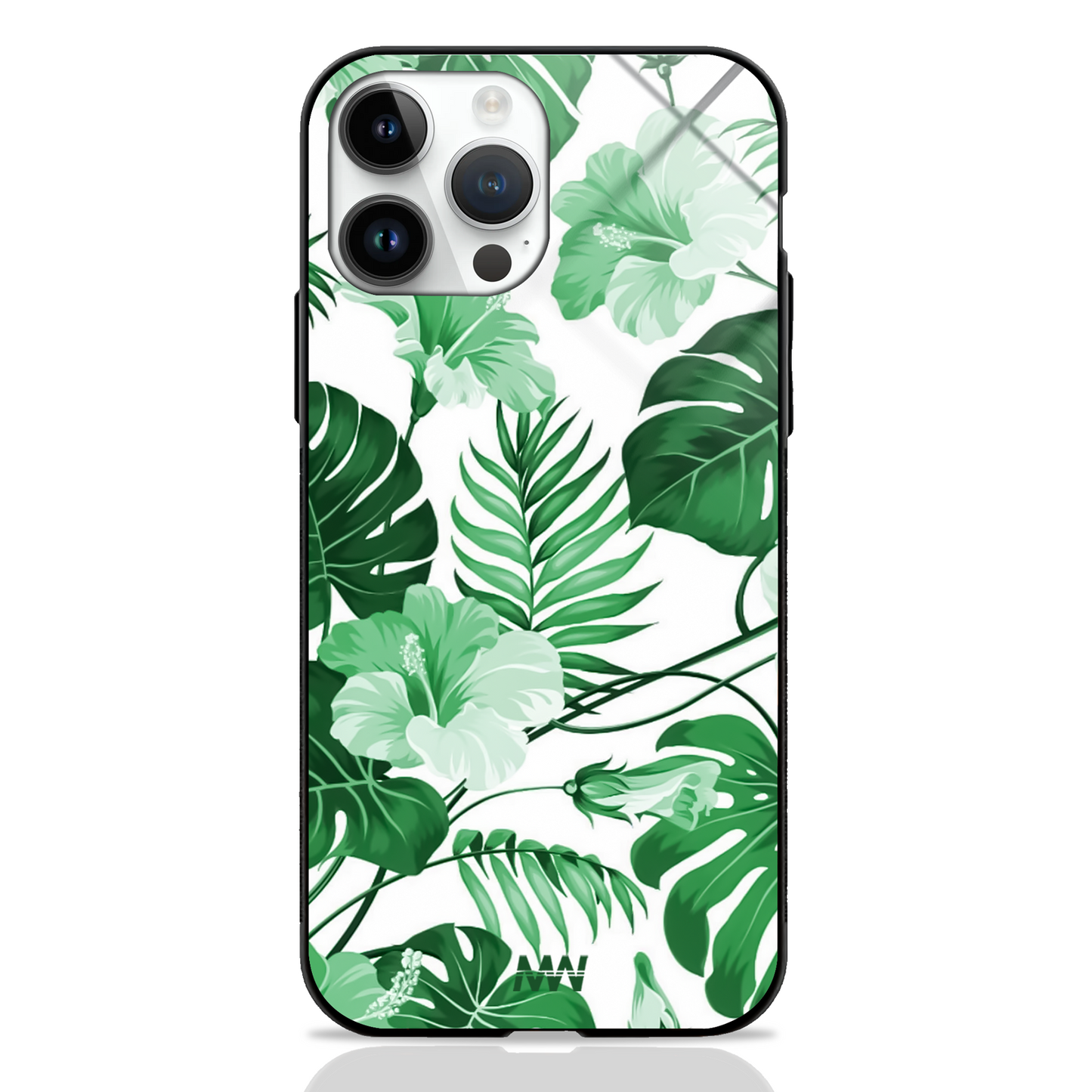 Nature Abstract Greeney Premium Glass Case - - MW Stuffs -