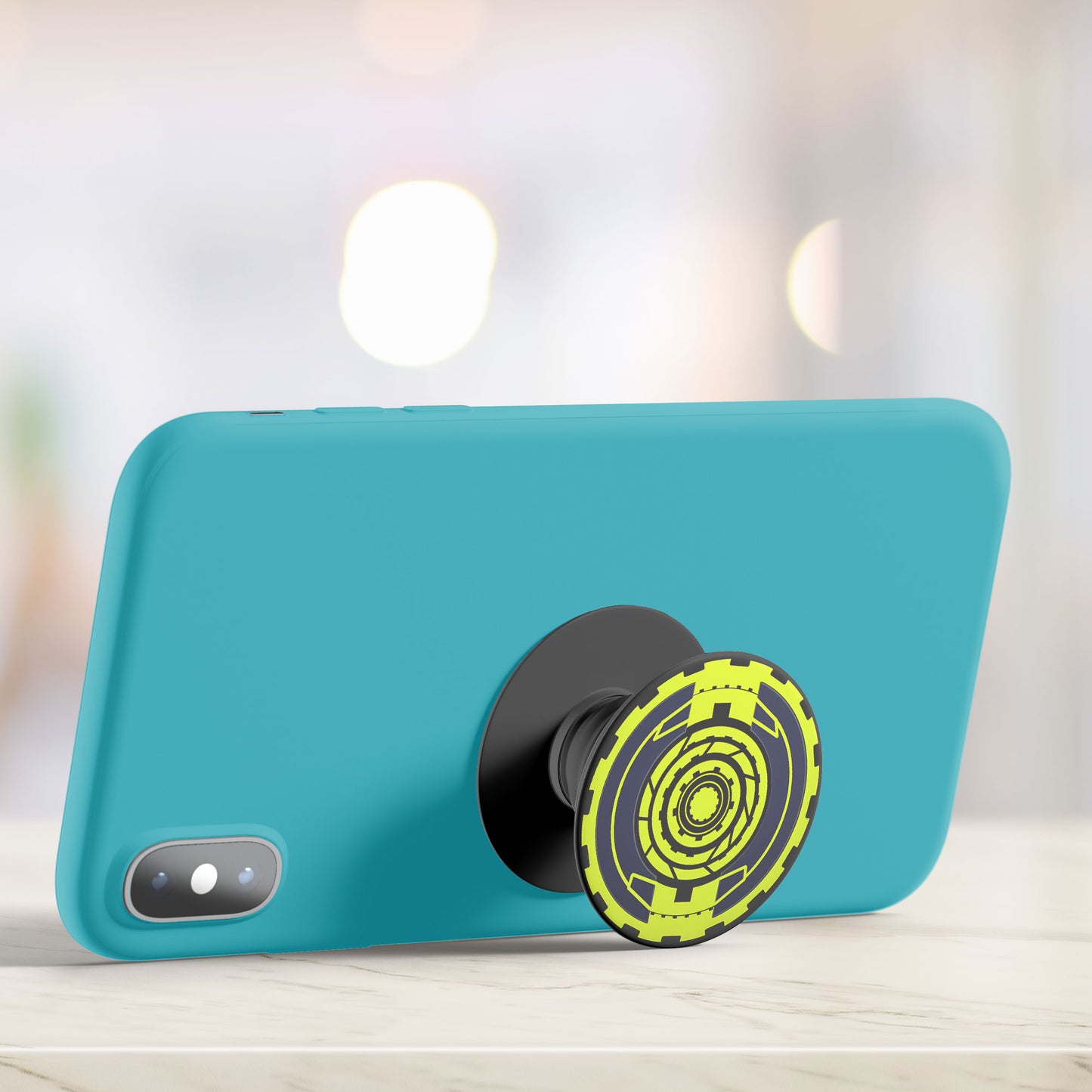 Neon Geometric Gear Flat Pop Holder