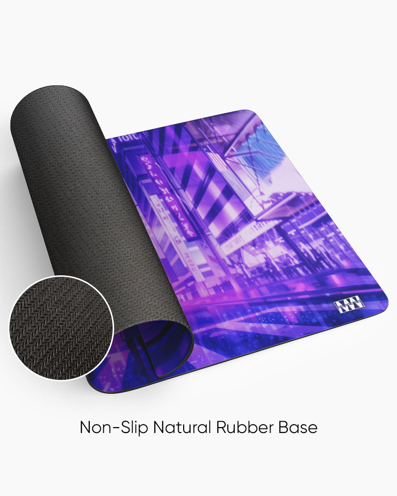 Neon Reverie Urban Glow Deskmat