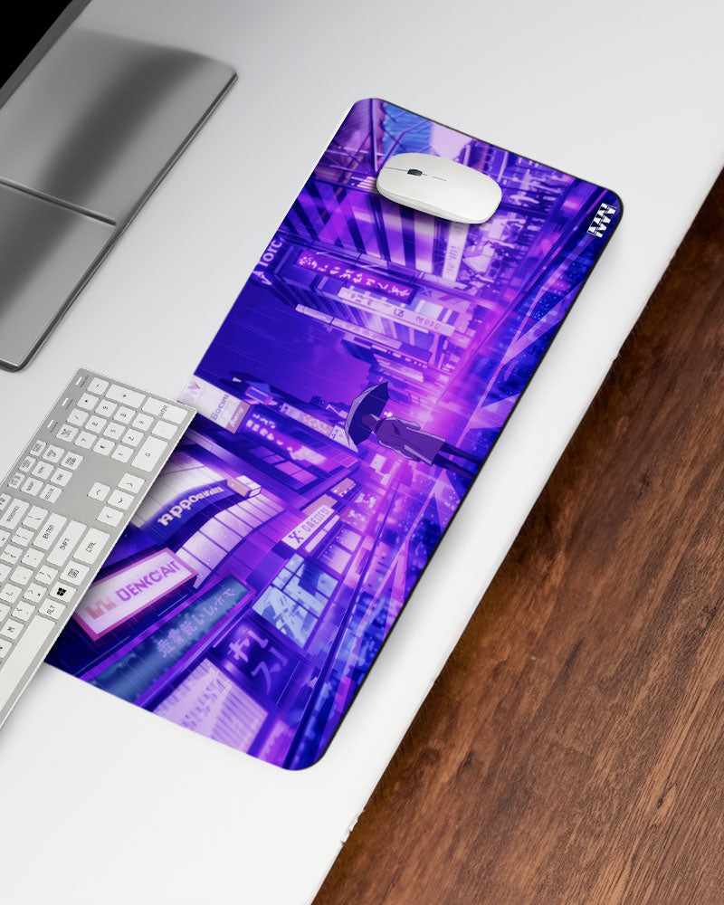 Neon Reverie Urban Glow Deskmat