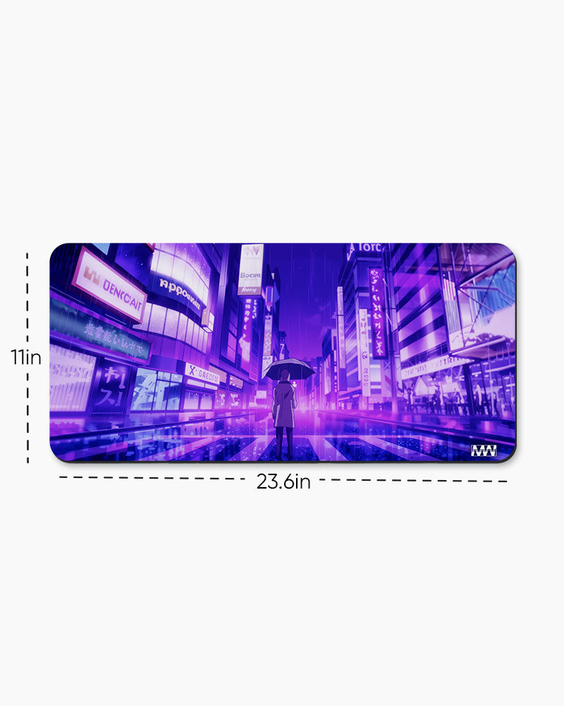 Neon Reverie Urban Glow Deskmat