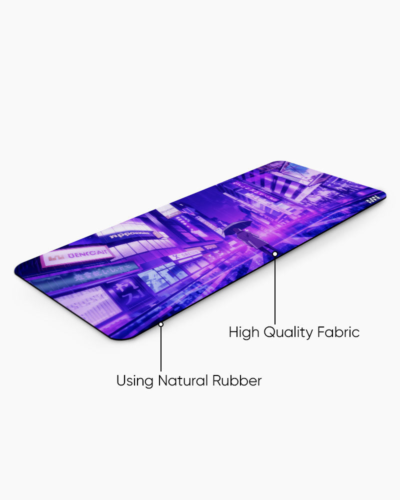 Neon Reverie Urban Glow Deskmat