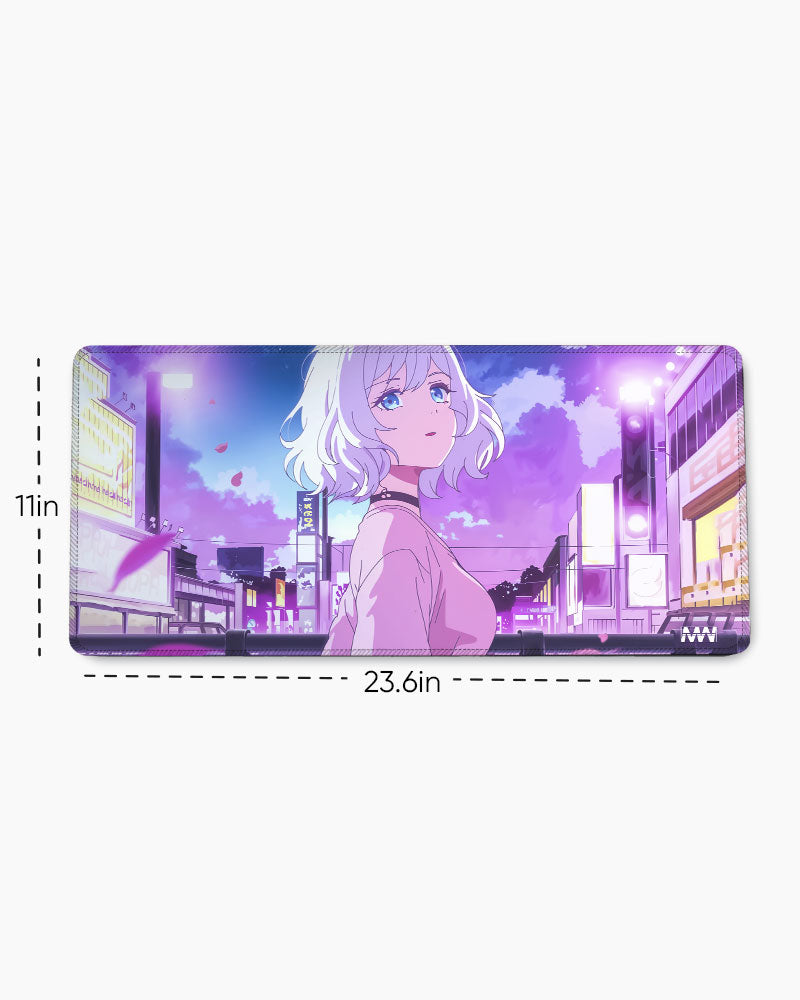 Neon Skyline Anime Deskmat