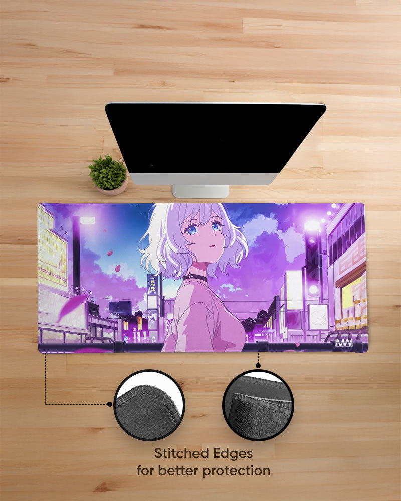 Neon Skyline Anime Deskmat