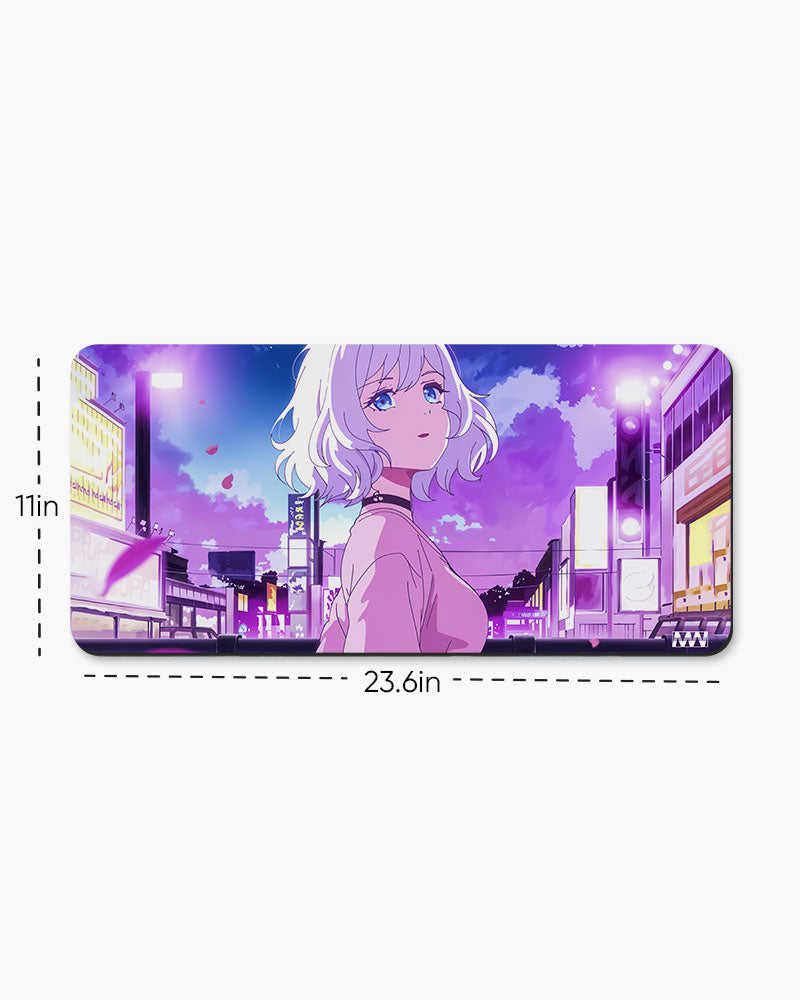Neon Skyline Anime Deskmat