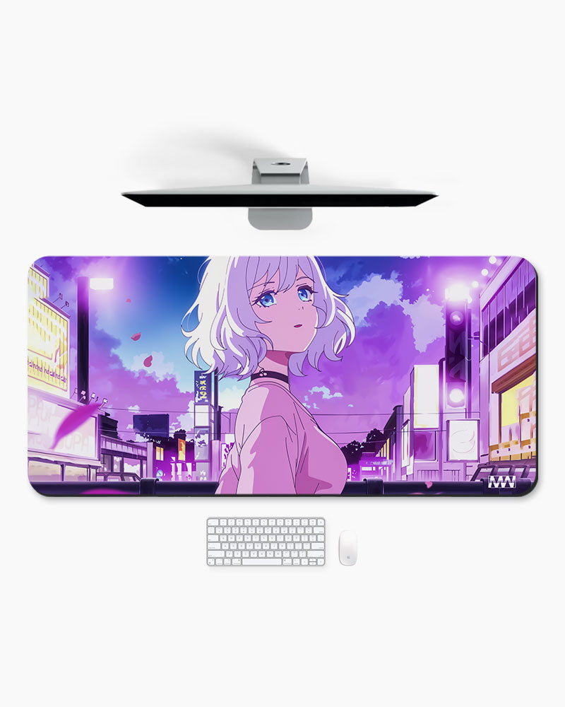 Neon Skyline Anime Deskmat
