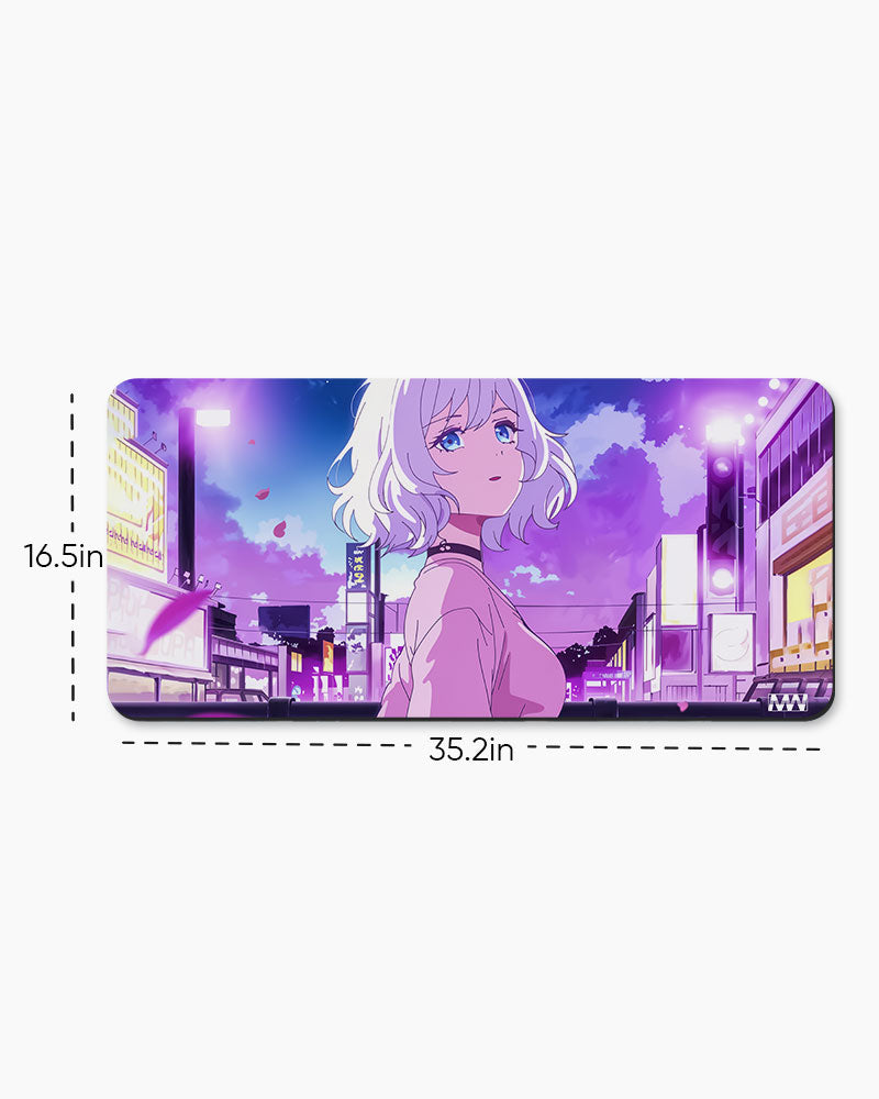 Neon Skyline Anime Deskmat