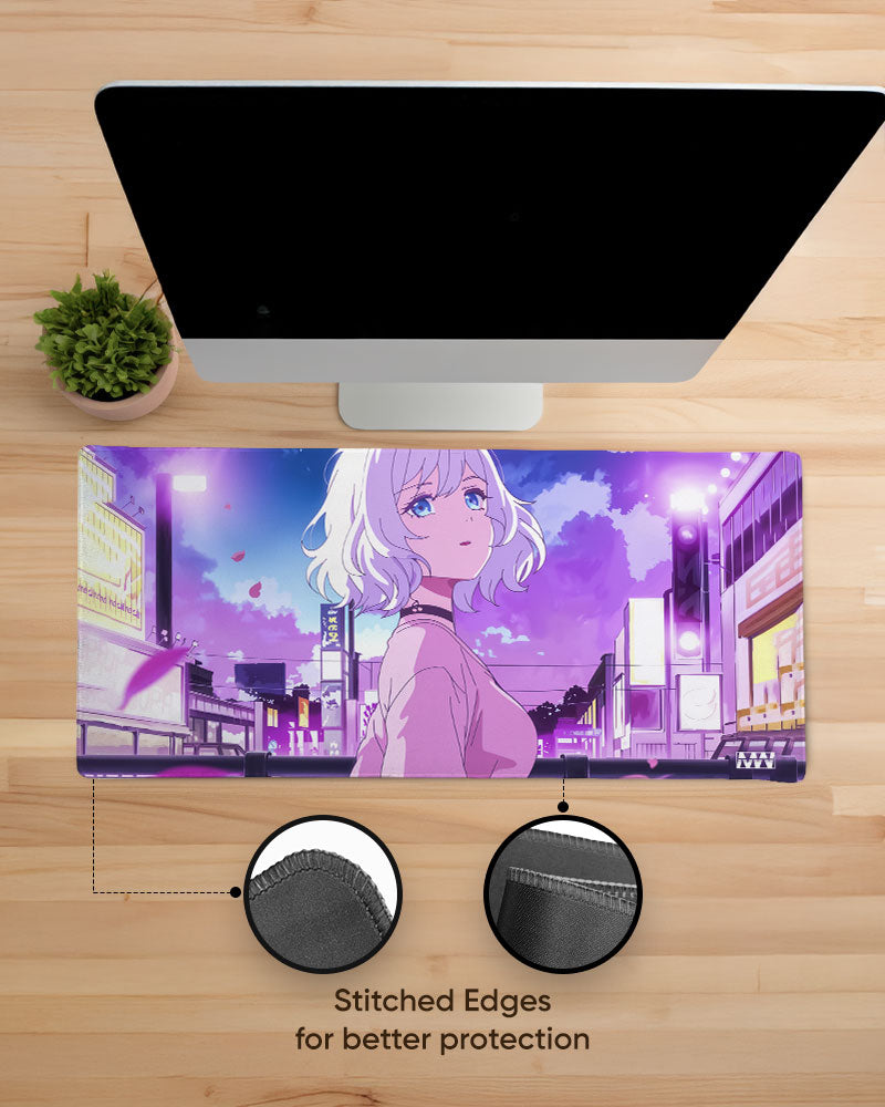 Neon Skyline Anime Deskmat