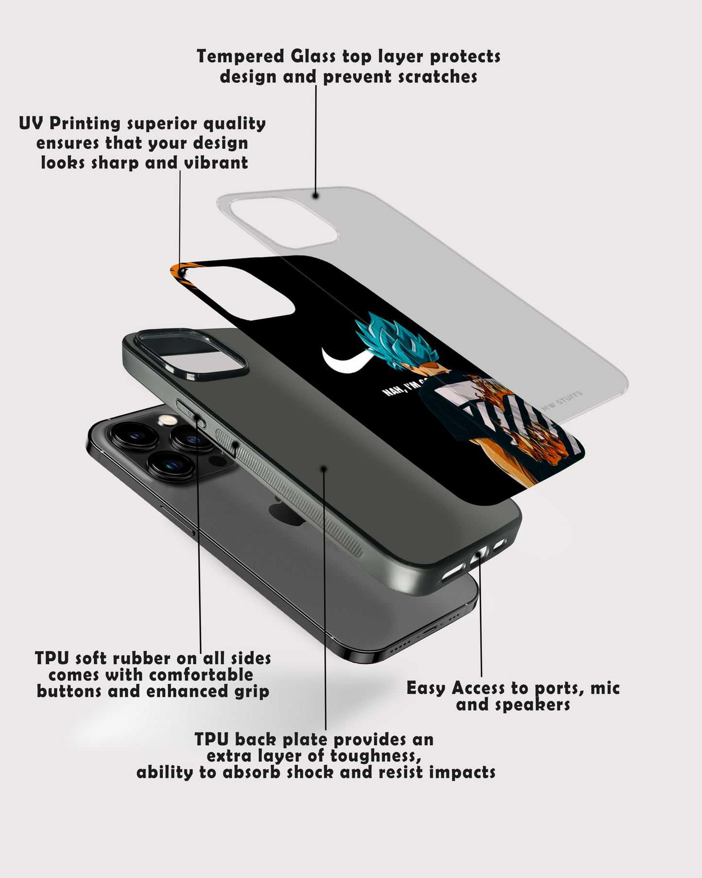 Nike Goku Glass Case - - MW Stuffs -