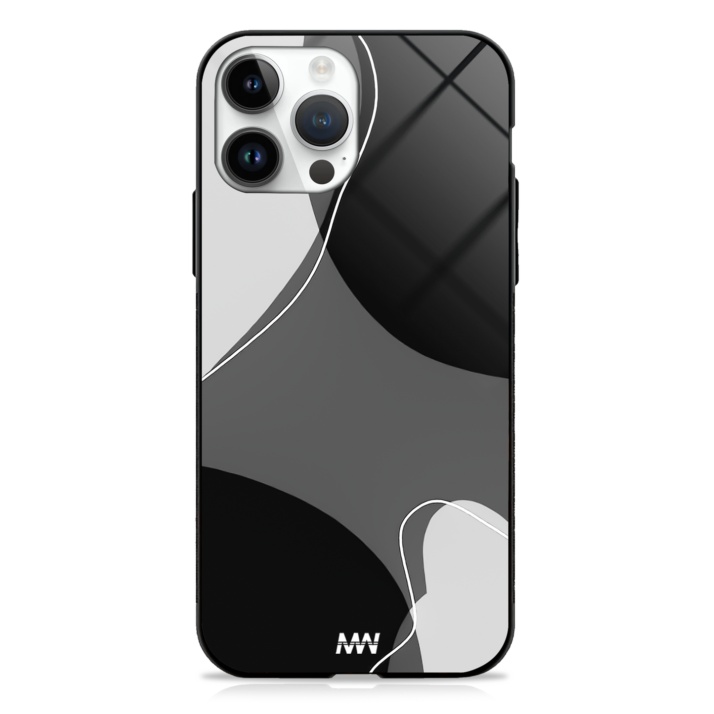 Noir Blanc Aesthetic GLASS CASE - - MW Stuffs -