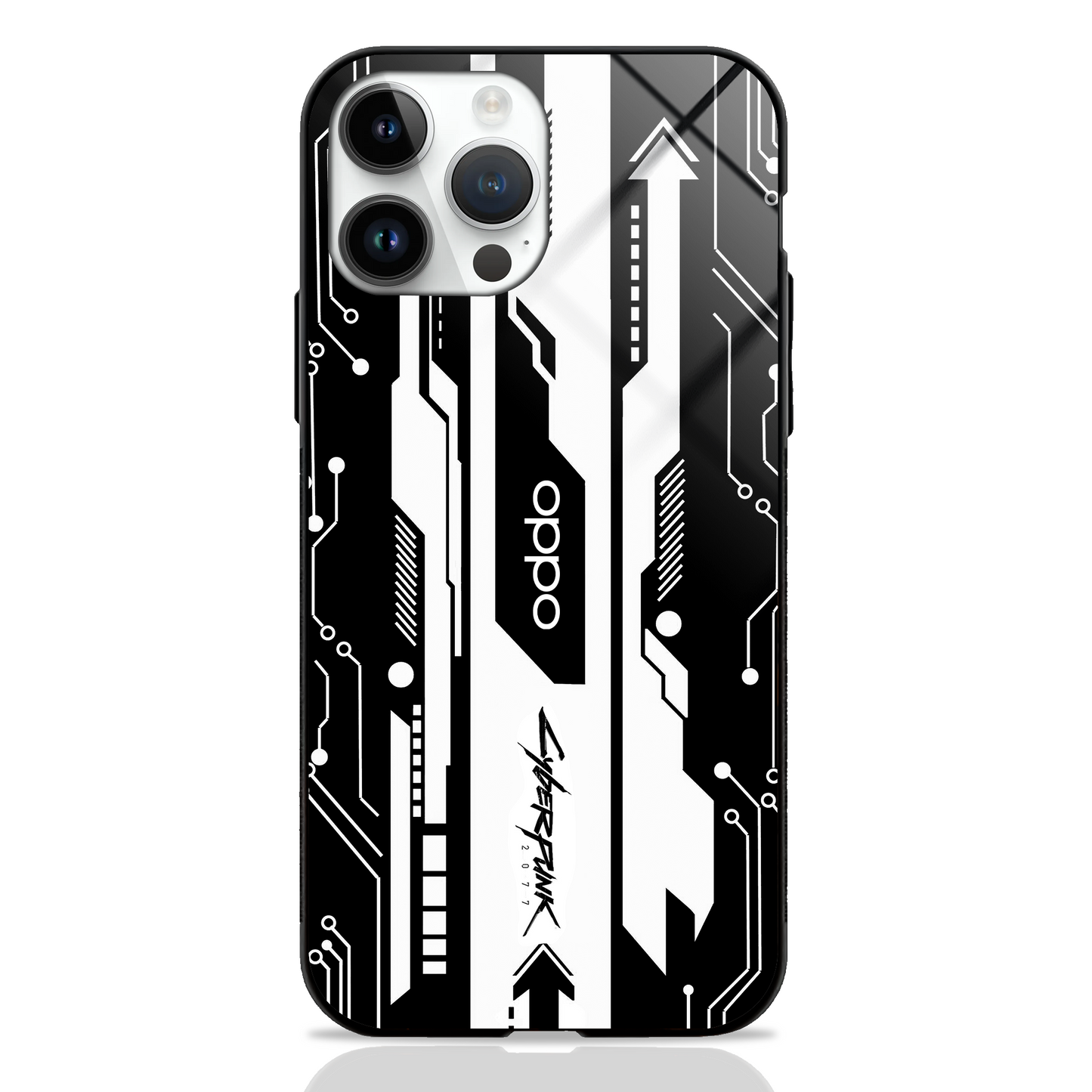 Gaming Abstract Theme GLASS CASES (Yellow, Black, Red & White)