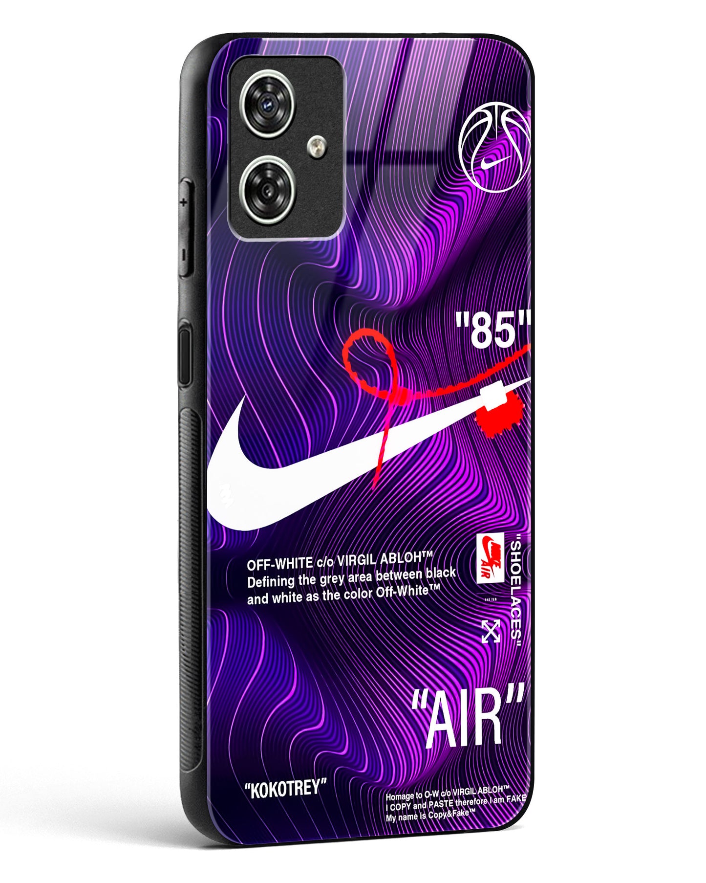Off-White AIR Wavey Glass Phone Case-Moto G54 5G