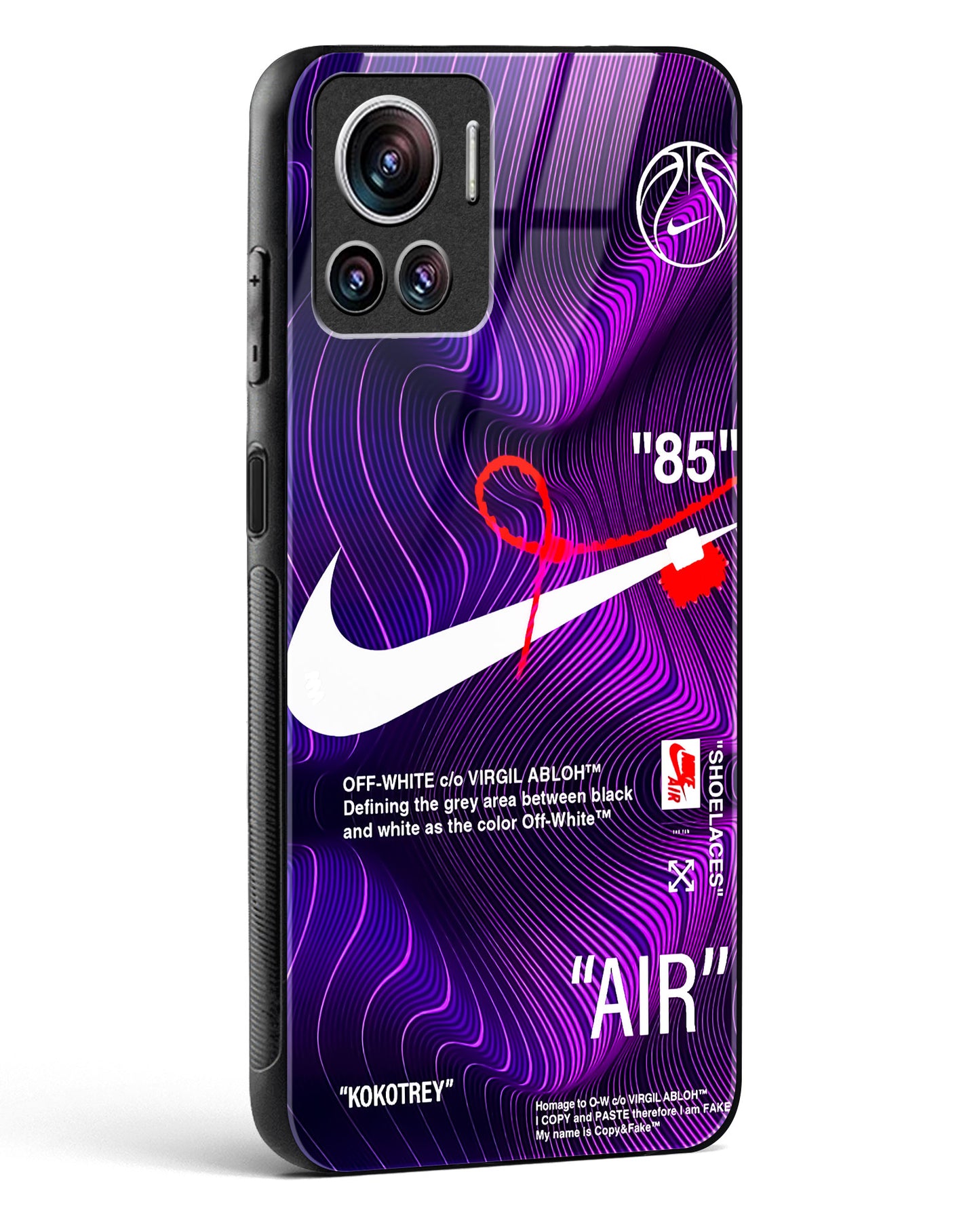 Off-White AIR Wavey Glass Phone Case-Motorola Edge 30 Ultra