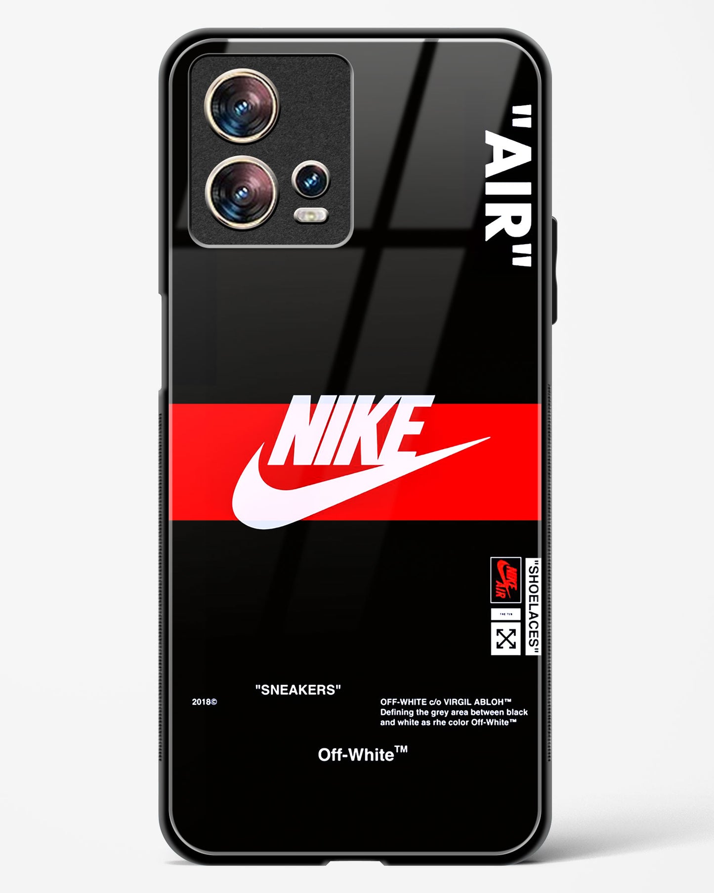 Off-White Quoted Glass Phone Case-Motorola Edge 30 Fusion