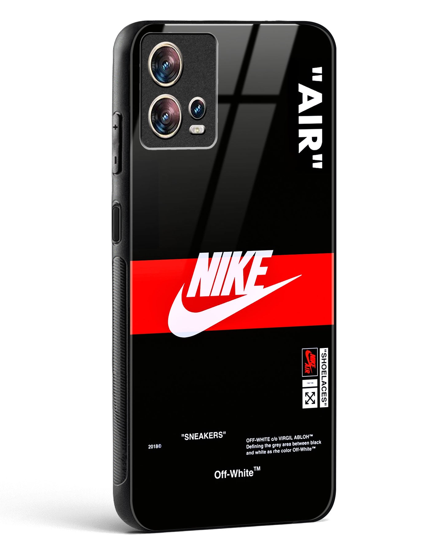 Off-White Quoted Glass Phone Case-Motorola Edge 30 Fusion