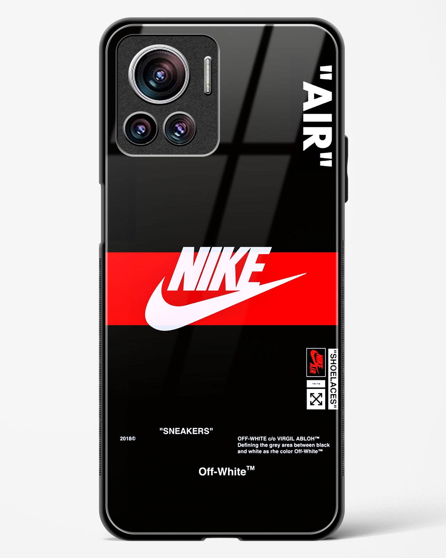 Off-White Quoted Glass Phone Case-Motorola Edge 30 Ultra